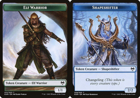 Elf Warrior (015) // Shapeshifter (008) Double-Sided Token - Foil