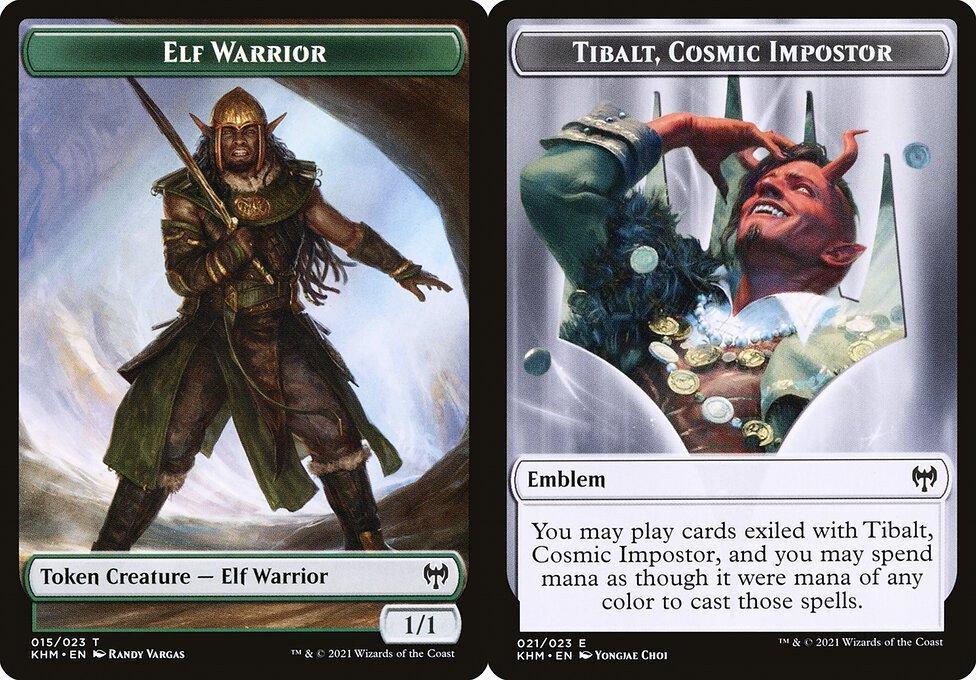 Elf Warrior (015) // Tibalt, Cosmic Impostor (021) Double-Sided Token - Foil
