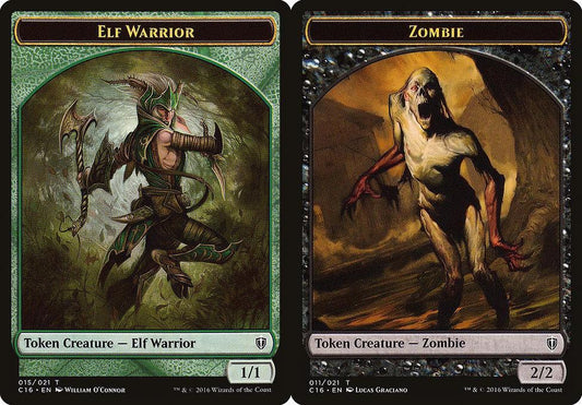 Elf Warrior (015) // Zombie (011) Double-Sided Token