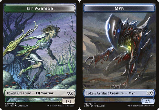 Elf Warrior (021) // Myr (007) Double-Sided Token - Foil