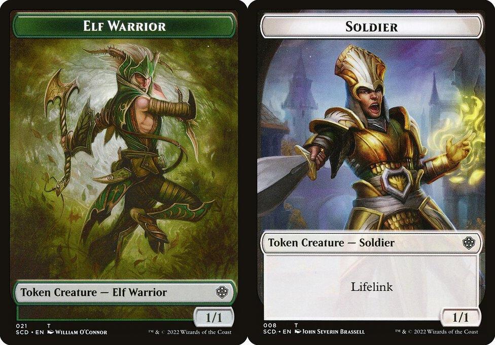 Elf Warrior (021) // Soldier (008) Double-Sided Token