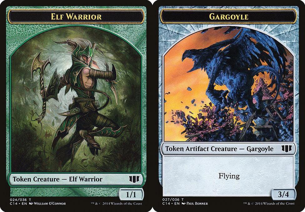 Elf Warrior (024) // Gargoyle (027) Double-Sided Token
