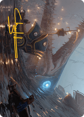 Eluge, the Shoreless Sea (06/54) Art Card (ABLB) - Gold-Stamped Signature