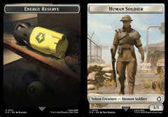 Energy Reserve (0021) // Human Soldier (0003) Double-Sided Token - Foil