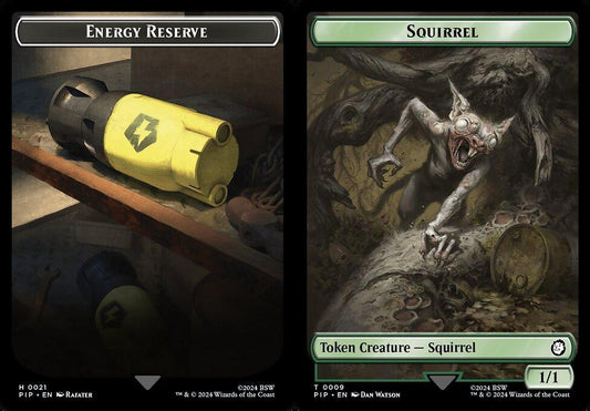 Energy Reserve (0021) // Squirrel (0009) Double-Sided Token - Foil