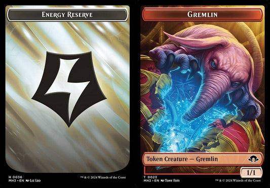 Energy Reserve (0036) // Gremlin (0023) Double-Sided Token