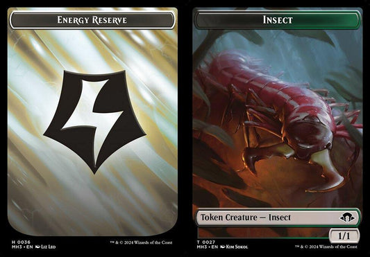 Energy Reserve (0036) // Insect (0027) Double-Sided Token