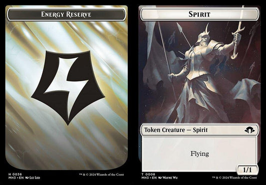 Energy Reserve (0036) // Spirit (0008) Double-Sided Token