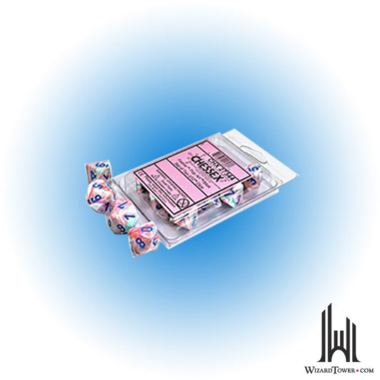 Dice Set - Festive Pop-Art / Blue d10 10ct