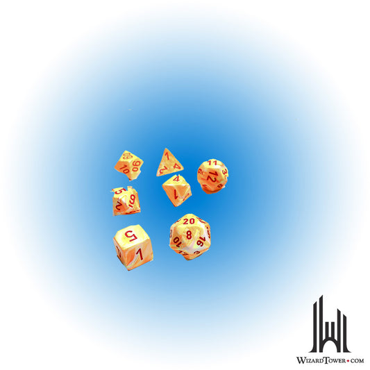 Dice Set - Festive Sunburst / Red 7ct