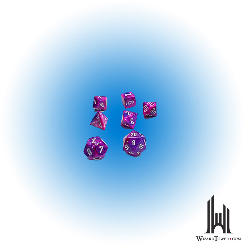 Dice Set - Festive Violet / White 7ct