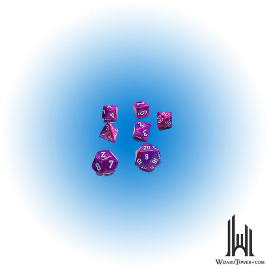 Dice Set - Festive Violet / White 7ct