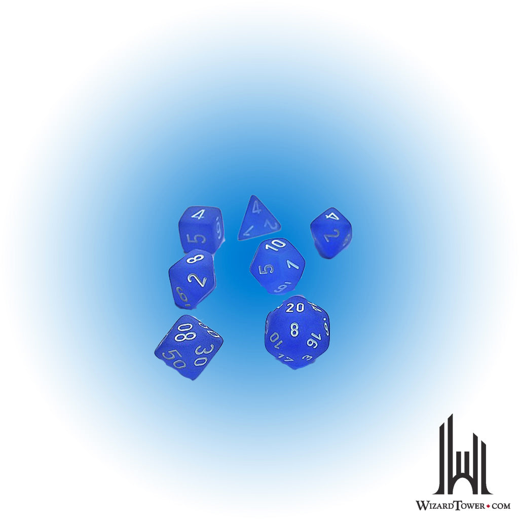 Dice Set - Frosted Blue / White 7ct