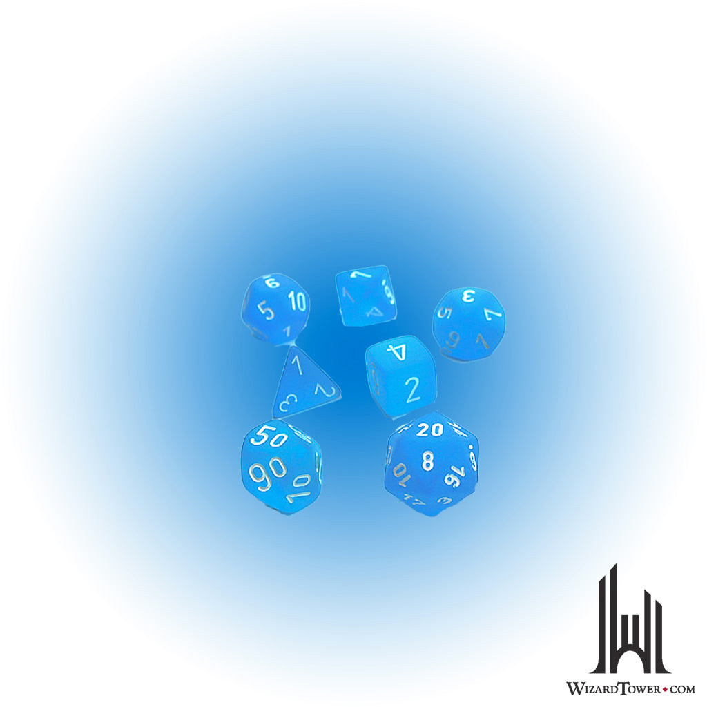 Dice Set - Frosted Caribbean Blue / White 7ct