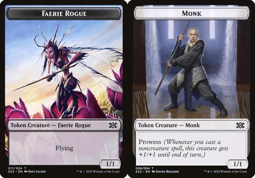 Faerie Rogue (011) // Monk (006) Double-Sided Token