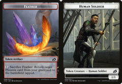 Feather (009) // Human Soldier (004) Double-Sided Token - Foil