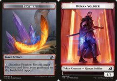 Feather (009) // Human Soldier (005) Double-Sided Token - Foil