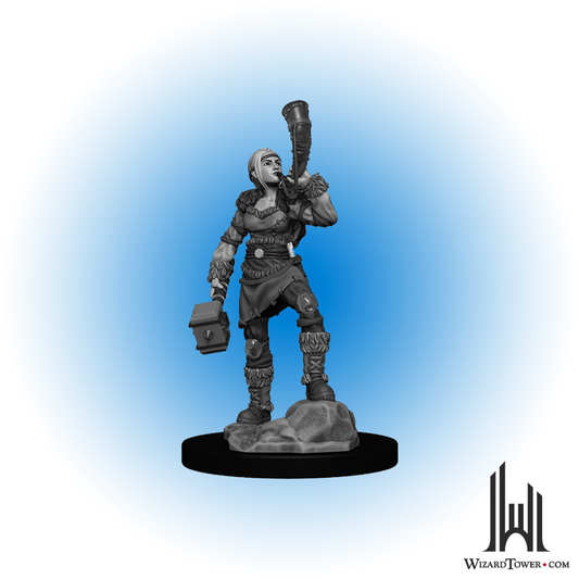 Unpainted Miniature - Dungeons & Dragons - Human Barbarian Female