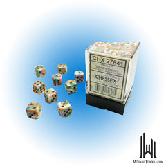 Dice Set - Festive Vibrant / Brown 12mm d6 36ct