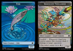 Fish (0007) // Iridescent Vinelasher (0012) Double-Sided Token - Foil