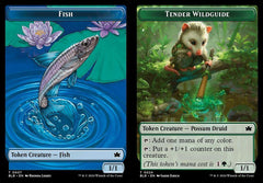 Fish (0007) // Tender Wildguide (0024) Double-Sided Token - Foil