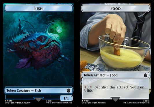 Fish (0010) // Food (0026) Double-Sided Token - Foil