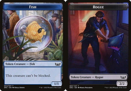 Fish (004) // Rogue (007) Double-Sided Token - Foil