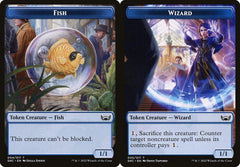 Fish (004) // Wizard (005) Double-Sided Token - Foil