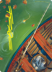 Fishing Pole (18/54) Art Card (AFDN) - Gold-Stamped Signature