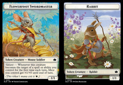 Flowerfoot Swordmaster (0001) // Rabbit (0003) Double-Sided Token - Foil