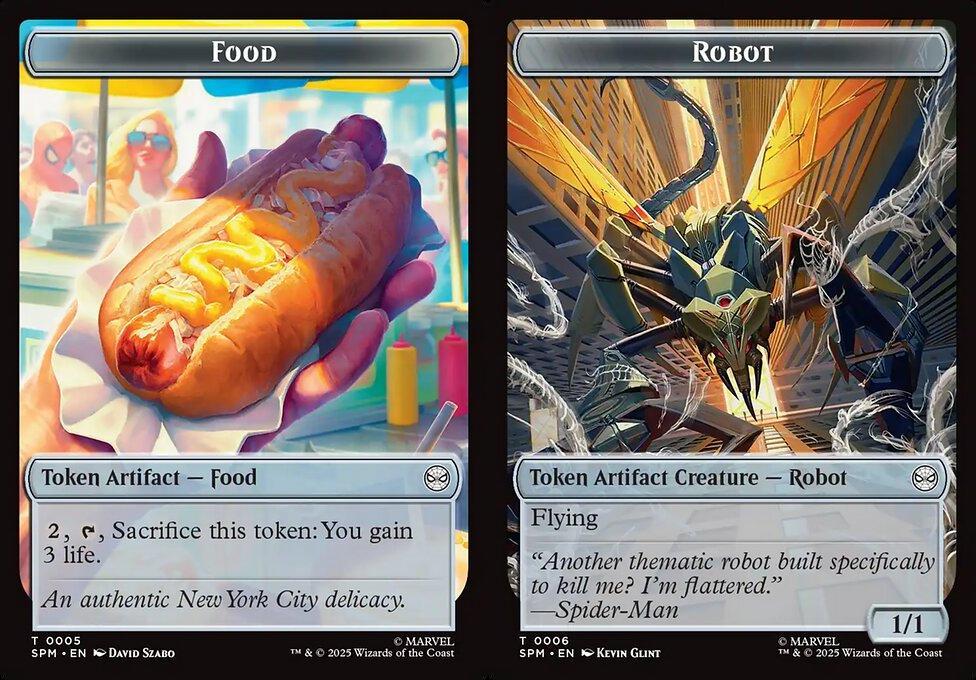 Food (0005) // Robot (0006) Double-Sided Token - Foil