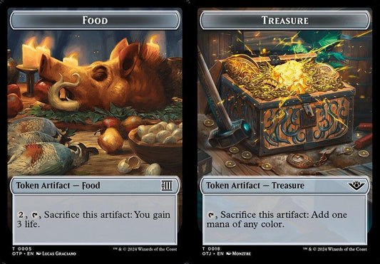 Food (0005) // Treasure (0018) Double-Sided Token - Foil