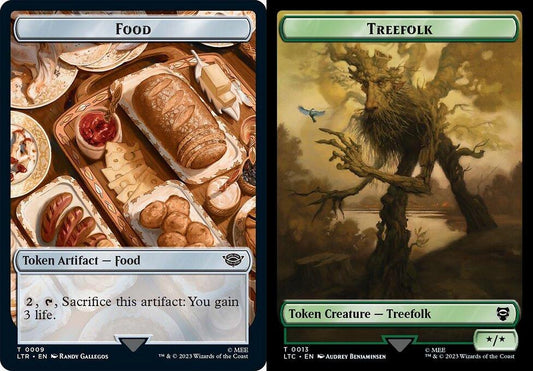 Food (0009) // Treefolk (0013) Double-Sided Token