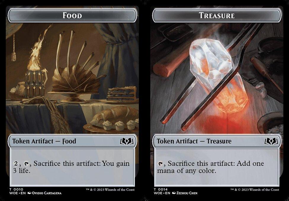 Food (0010) // Treasure (0014) Double-Sided Token - Foil