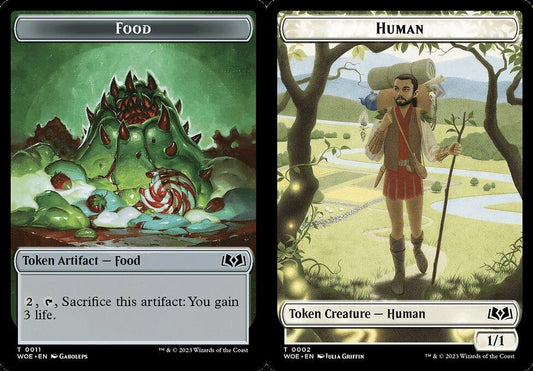 Food (0011) // Human (0002) Double-Sided Token - Foil