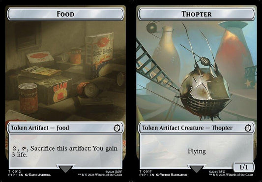 Food (0012) // Thopter (0017) Double-Sided Token - Foil