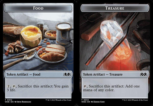 Food (0012) // Treasure (0014) Double-Sided Token - Foil