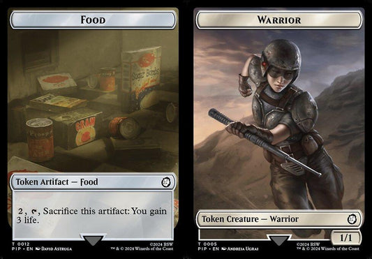 Food (0012) // Warrior (0005) Double-Sided Token