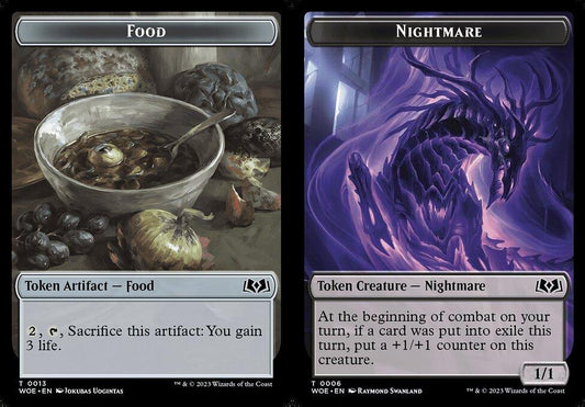 Food (0013) // Nightmare (0006) Double-Sided Token - Foil