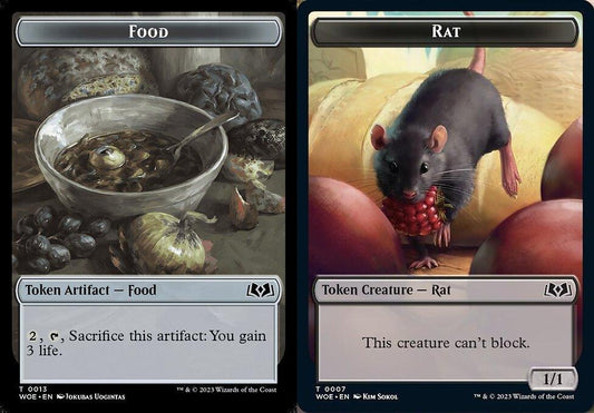 Food (0013) // Rat (0007) Double-Sided Token - Foil