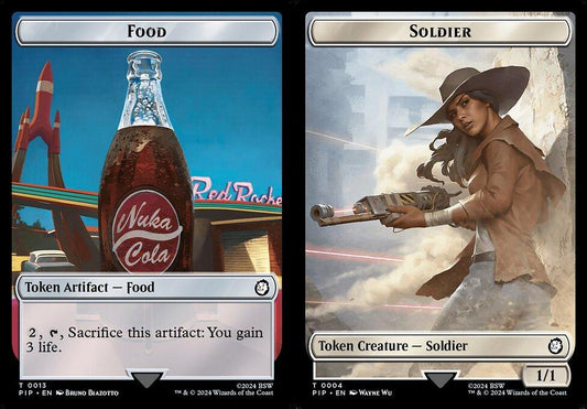 Food (0013) // Soldier (0004) Double-Sided Token - Foil