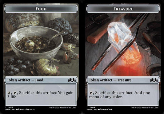Food (0013) // Treasure (00014) Double-Sided Token - Foil