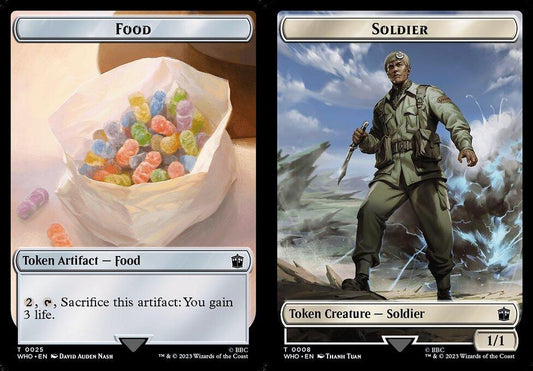 Food (0025) // Soldier (0008) Double-Sided Token - Foil