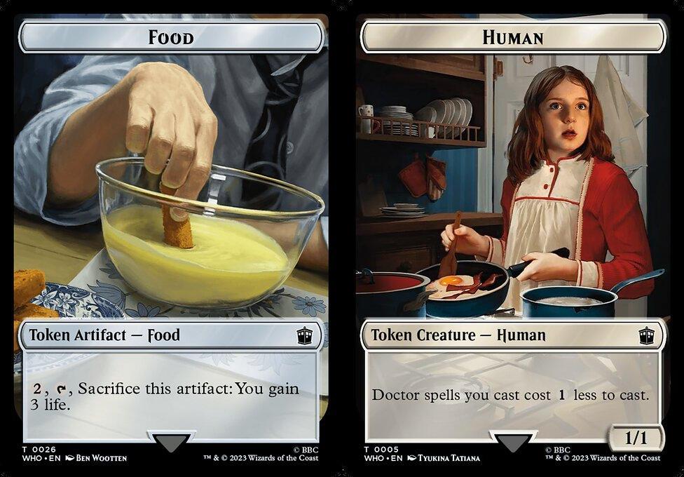 Food (0026) // Human (0005) Double-Sided Token - Foil