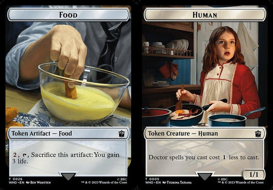 Food (0026) // Human (0005) Double-Sided Token - Foil