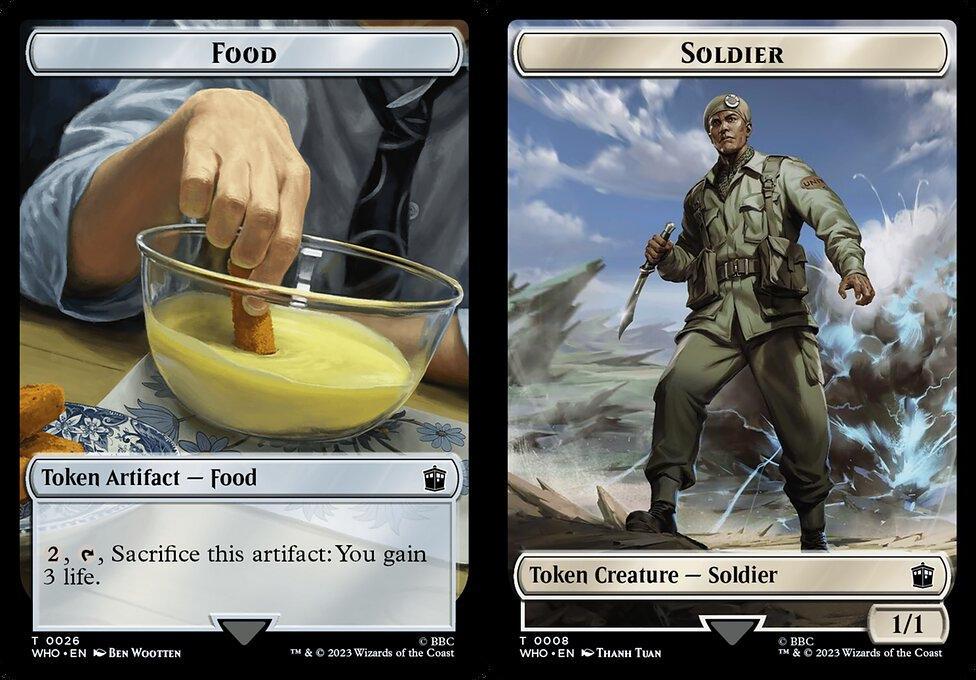 Food (0026) // Soldier (0008) Double-Sided Token - Foil
