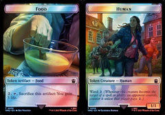 Food (0058) // Human (0038) Double-Sided Token - Surge Foil