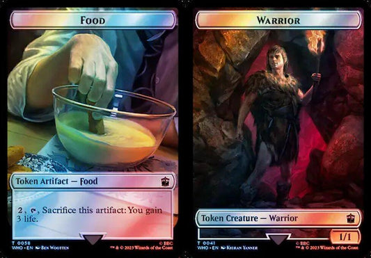 Food (0058) // Warrior (0041) Double-Sided Token - Surge Foil