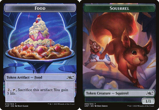 Food (010) // Squirrel (008) Double-Sided Token - Foil