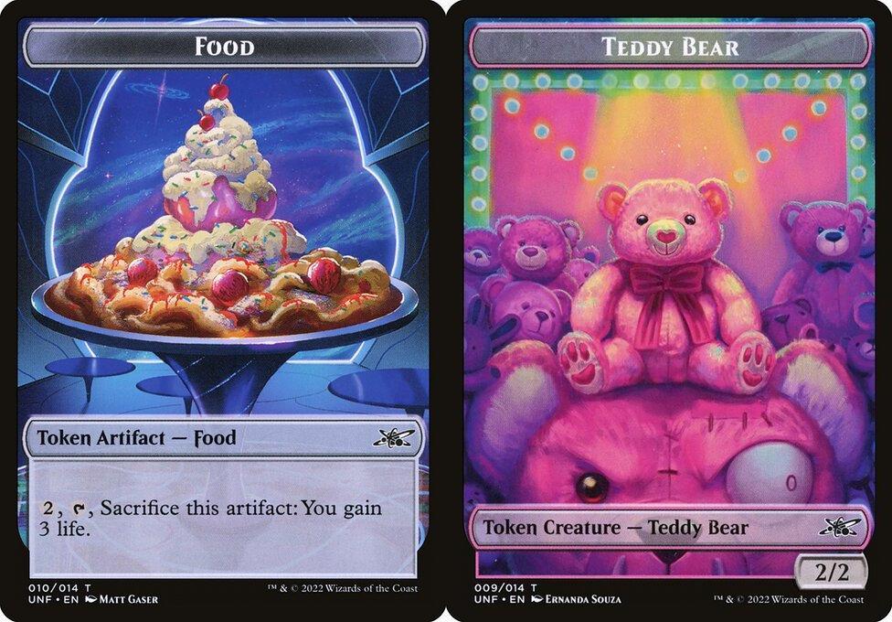 Food (010) // Teddy Bear (009) Double-Sided Token - Foil